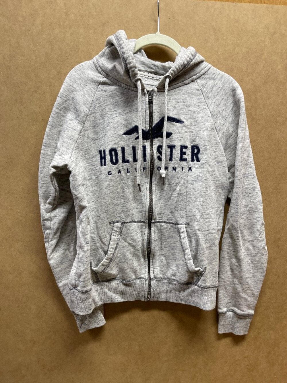Hollister Co. Vintage Y2K Men's Pacific Merchants Full-Zip Hoodie Gray M